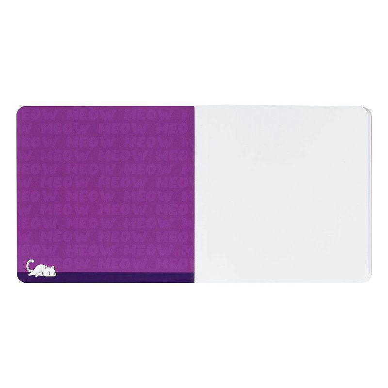 Записная книжка 170*170 мм 40л. на скрепке MESHU "Meow", soft-touch ламинация, тиснение фольгой, блок без линовки, 80г/м2