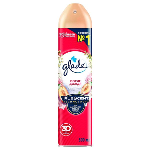 Освежитель воздуха аэрозольный Glade "После дождя", 300мл 
