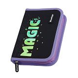 Пенал 1 отделение, 200*140*40 Berlingo "Purple Magic", дополнительная откидная секция, полиэстер