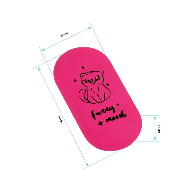 Ластик ArtSpace "My Pets", овальный, термопластичная резина, 60*28*12мм 