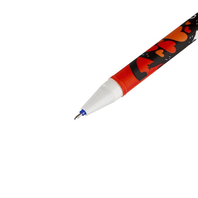 Ручка гелевая стираемая MESHU "Cats love" синяя, 0,5мм, корпус ассорти 