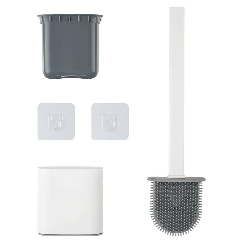 Ерш для унитаза силиконовый OfficeClean Professional (плоский) напольный / настенный с креплением