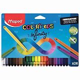 Карандаши цветные монолитные MAPED Infinity, набор 24 цвета, трехгранные, 861601