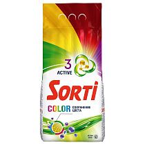 Порошок для машинной стирки Sorti "Color", 9кг 