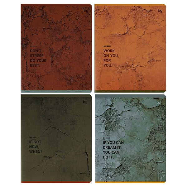 Тетрадь 48л., А5, клетка BG "Cтена", тиснение