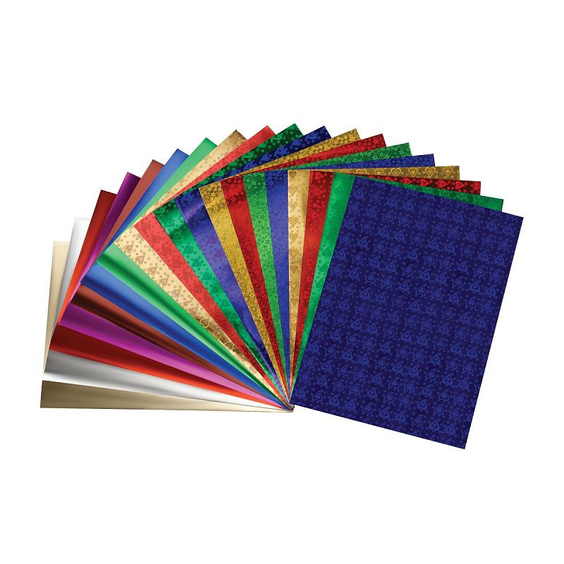 Бумага цветная металлизированная А4, Мульти-Пульти, 19л., 19цв., (7 стандартных и 12 голографических), в папке с европодвесом, "Енот в космосе"