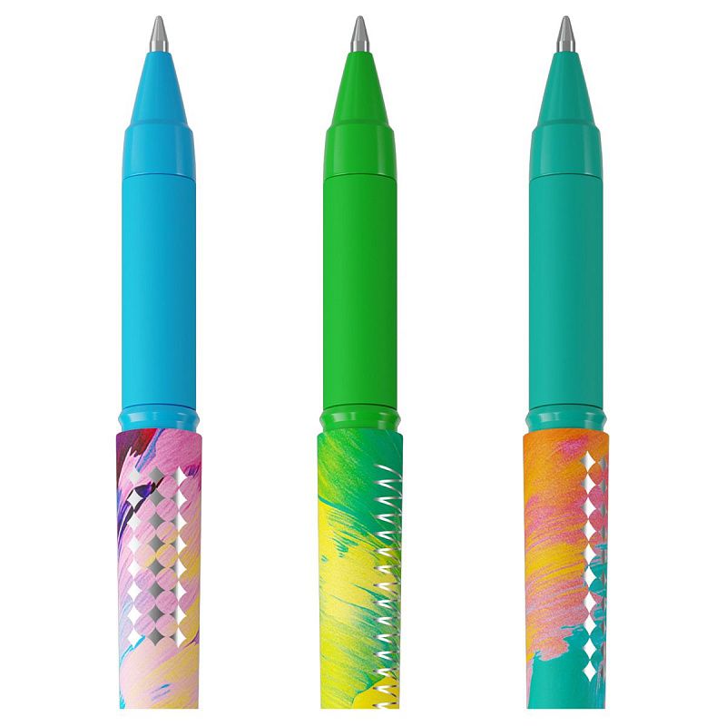 Ручка шариковая Berlingo "Collision XS" синяя, 0,7мм, грип, рисунок на корпусе, ассорти 