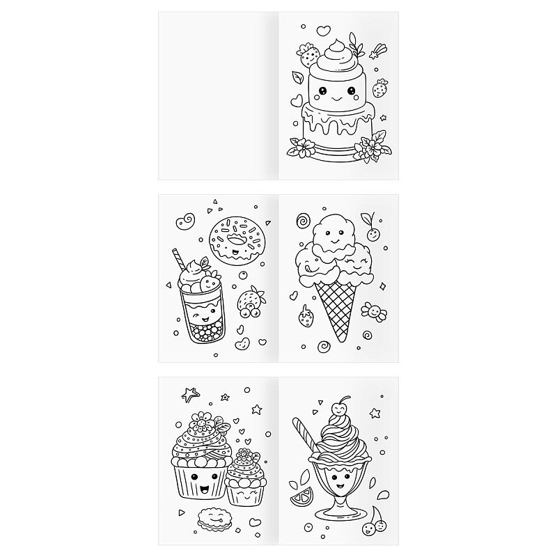 Раскраска А4, 8 стр., ТРИ СОВЫ "Вкусная раскраска"