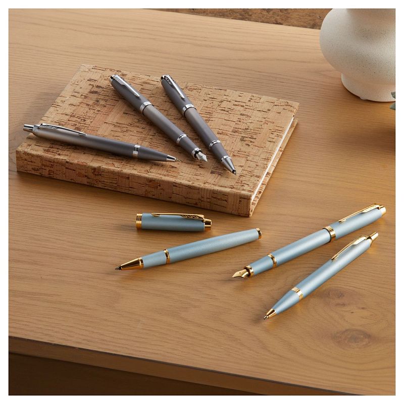 Ручка шариковая Parker "IM Rituals GREY Gradient CT" синяя, 1,0мм, кнопочн., подарочная упаковка 