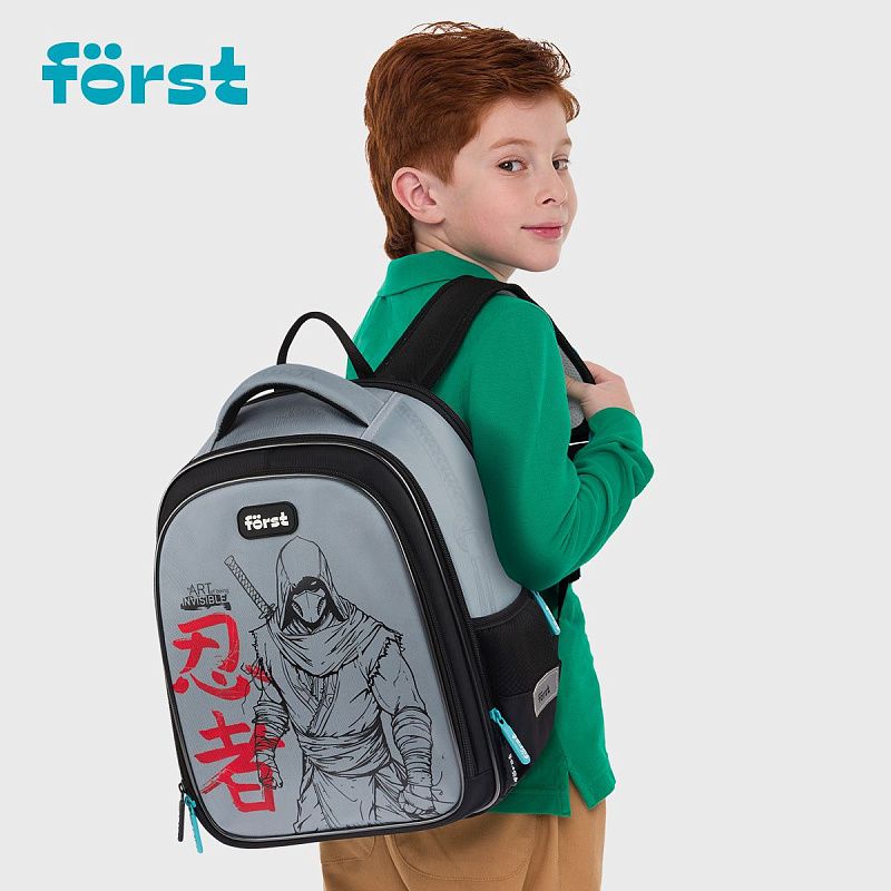 Рюкзак Först F-Cloud "Invisible Ninja" 37*28,5*16,5см, 3 отделения, 3 кармана, анатомическая спинка 