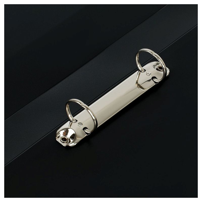 Папка на 2 кольцах СТАММ "Стандарт" А4, 40мм, 700мкм, пластик, черная 