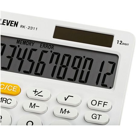 Калькулятор настольный Eleven RK-2311-WH, 12 разрядов, двойное питание, 143*192*26мм, белый