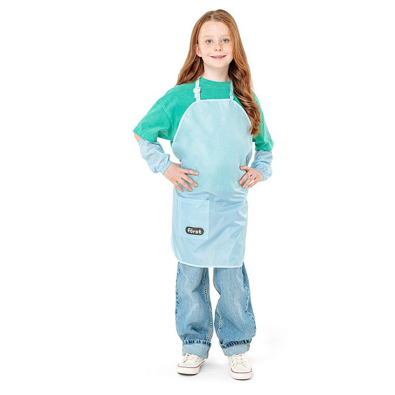 Фартук с нарукавниками Först, 65*54см, карман, серо-голубой 