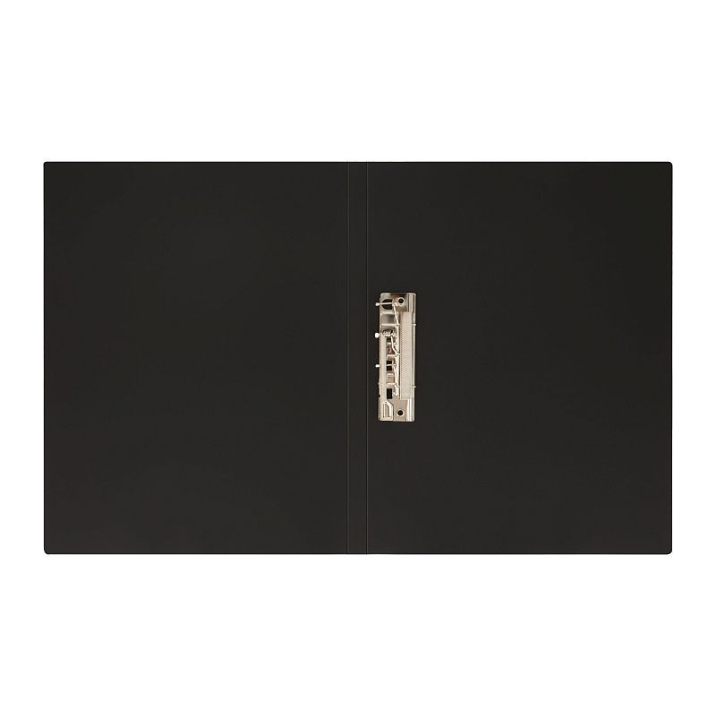 Папка с боковым зажимом СТАММ А4, 14мм, 500мкм, пластик, черная 