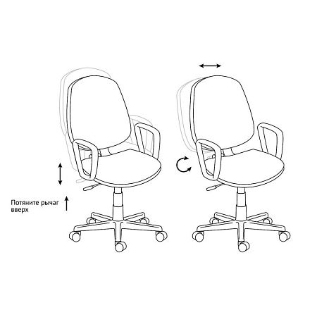 Кресло оператора Helmi HL-M30 "Престиж", кожзам черный