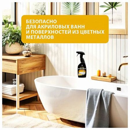 Средство для чистки сантехники кислотное 600 мл, GRASS GLOSS PROFESSIONAL, триггер, 125533 