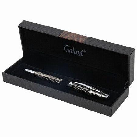 Ручка подарочная шариковая GALANT GOTTER, корпус оружейный металл, детали серебро, узел 0,7 мм, линия письма 0,5 мм, синяя, 144176 