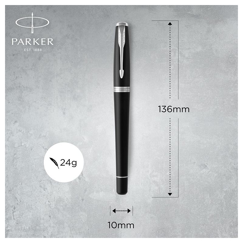 Ручка перьевая Parker "Urban Muted Black CT" 0,8мм, подарочная упаковка 