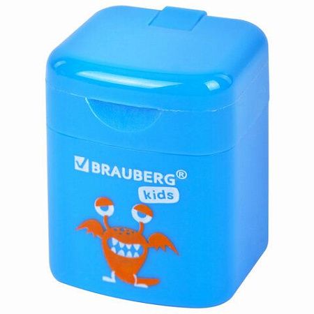 Точилка BRAUBERG KIDS "Монстрик", с контейнером, корпус ассорти, 271946 