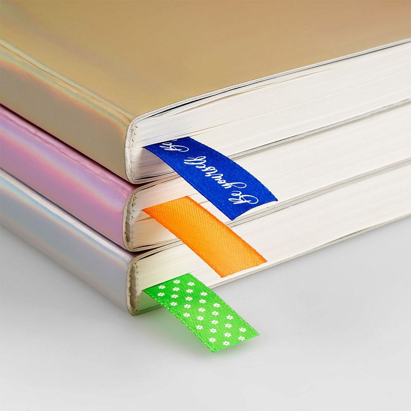 Набор закладок для книг формата А4 (ляссе с клеевым краем), ArtSpace "Радуга" (16 широких лент) 