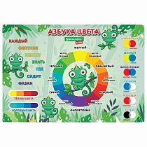 Настольное покрытие BRAUBERG KIDS для труда и творческих занятий, ПВХ, "Color map", 50х35 см, 272360