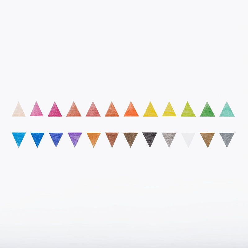 Карандаши цельнографитные цветные Гамма "Студия", 24 цв, заточенный, метал. пенал