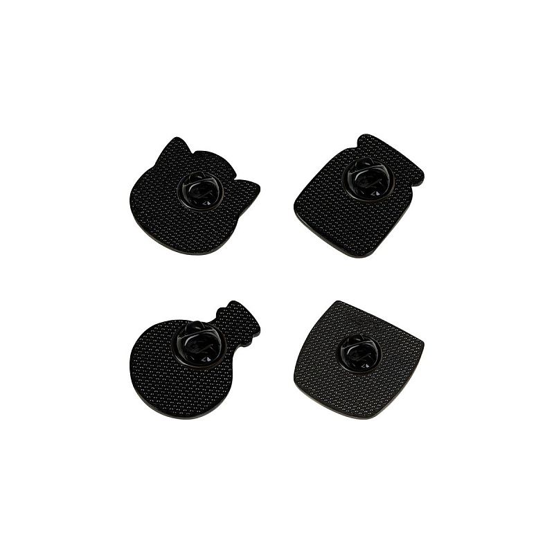 УЦЕНКА - Набор металлических значков MESHU "White cats", эмаль, 4шт, картонная подложка, европодвес (осн 368834)