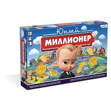 Игра настольная Origami "Юный миллионер", картонная коробка 