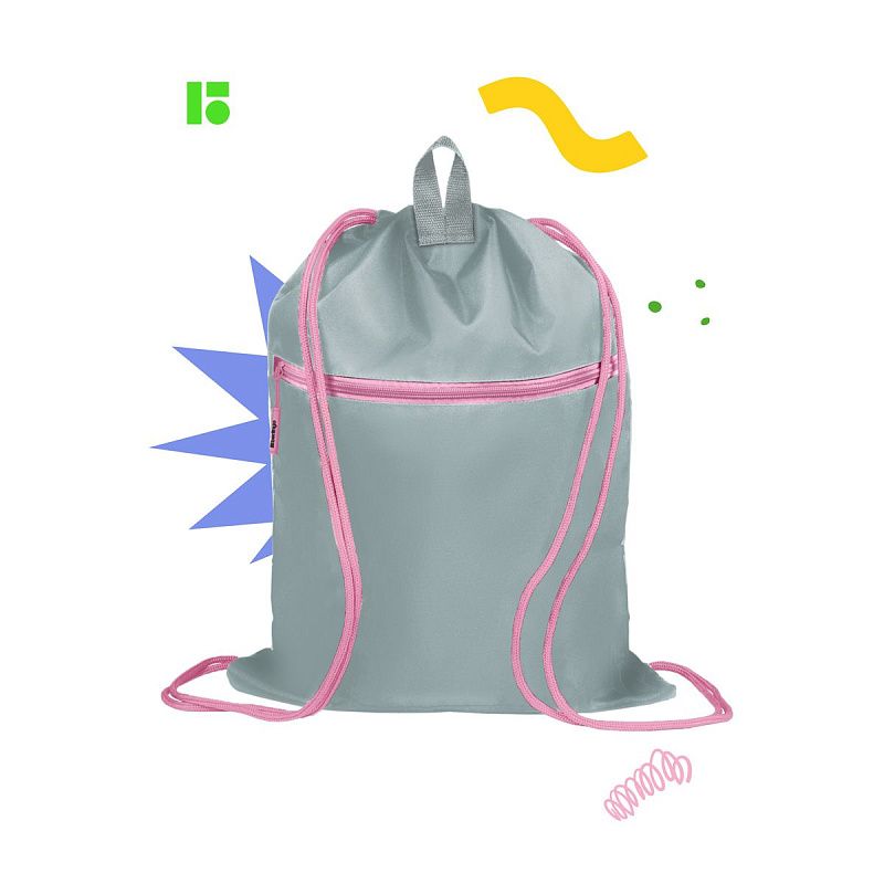 Мешок для обуви 1 отделение Berlingo "Princess", 400*480мм, расширяющееся дно, светоотражающая лента, карман на молнии 