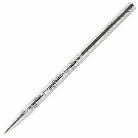 Ручка подарочная шариковая GALANT "ASTRON SILVER", корпус серебристый, детали хром, узел 0,7 мм, синяя, 143527 