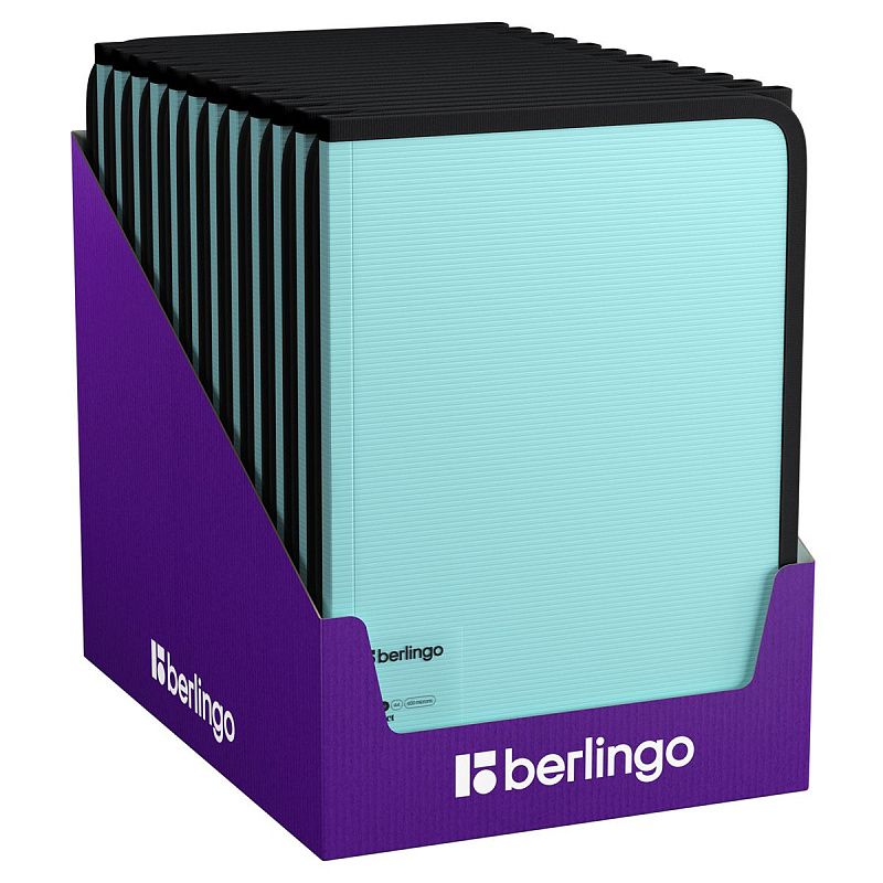 Папка на молнии Berlingo "Instinct" А4, 600мкм, аквамарин 