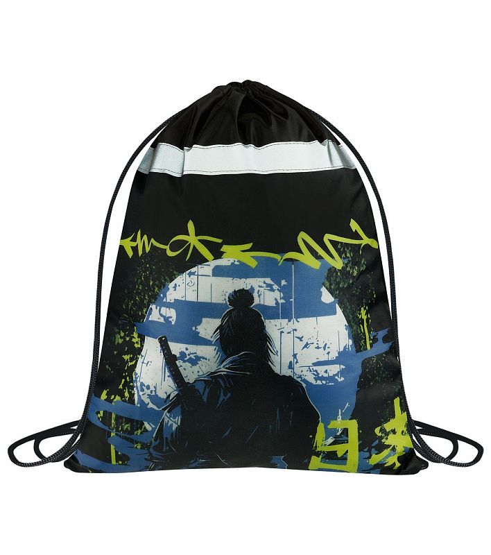 Мешок для обуви 1 отделение ArtSpace "The Lonely Samurai", 340*420мм, отражающая лента