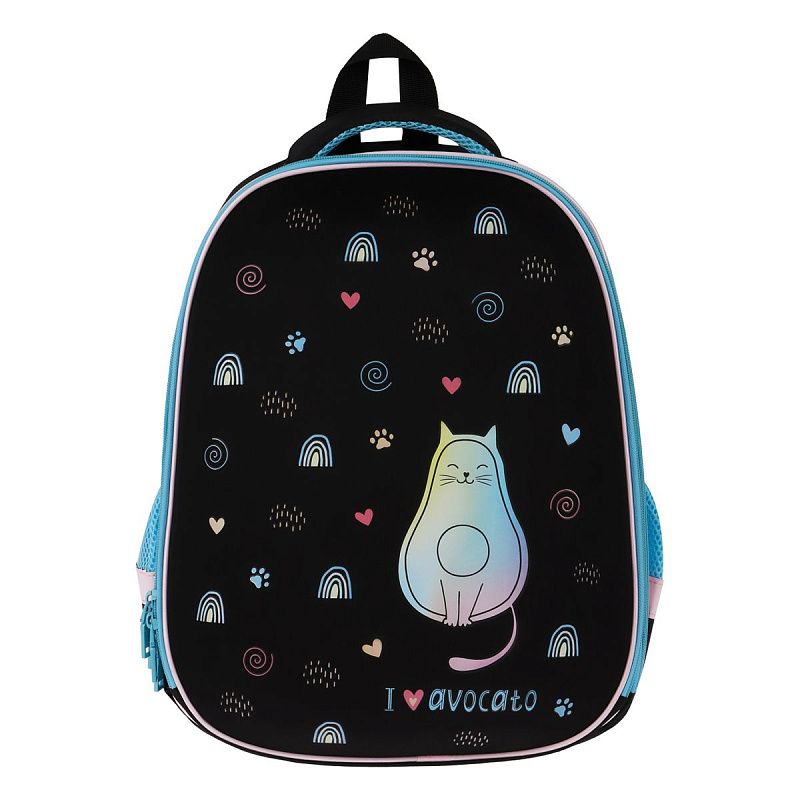 Ранец ArtSpace School Friend UFO "AvoCato" 39*30*18см, люминесцентная печать, 2 отделения, 2 кармана, анатомическая спинка 