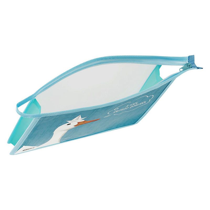 Папка для тетрадей 1 отделение, ArtSpace "FThe White Goose", А5, пластик, на молнии 