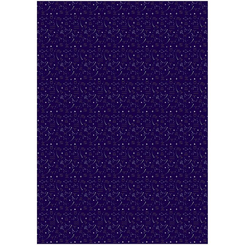 Упаковочная бумага глянц. 70*100см, MESHU "В глубинах космоса", 80г/м2, ассорти 5 дизайнов