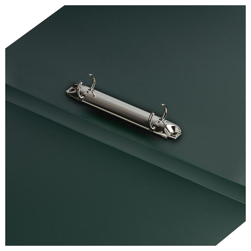 Папка на 2 кольцах СТАММ "Диагональ" А4, 25мм, 700мкм, пластик, изумруд 