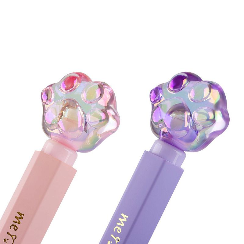 Ручка шариковая MESHU "Glossy Paw" синяя, 0,7мм, корпус ассорти 