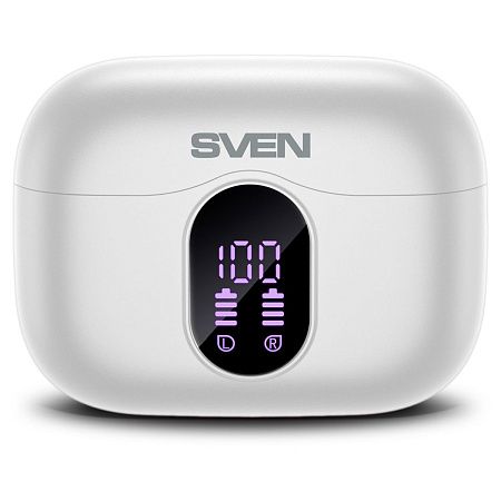 Наушники с микрофоном беспроводные Sven E-310B, TWS Bluetooth, разъем Type-C, белый