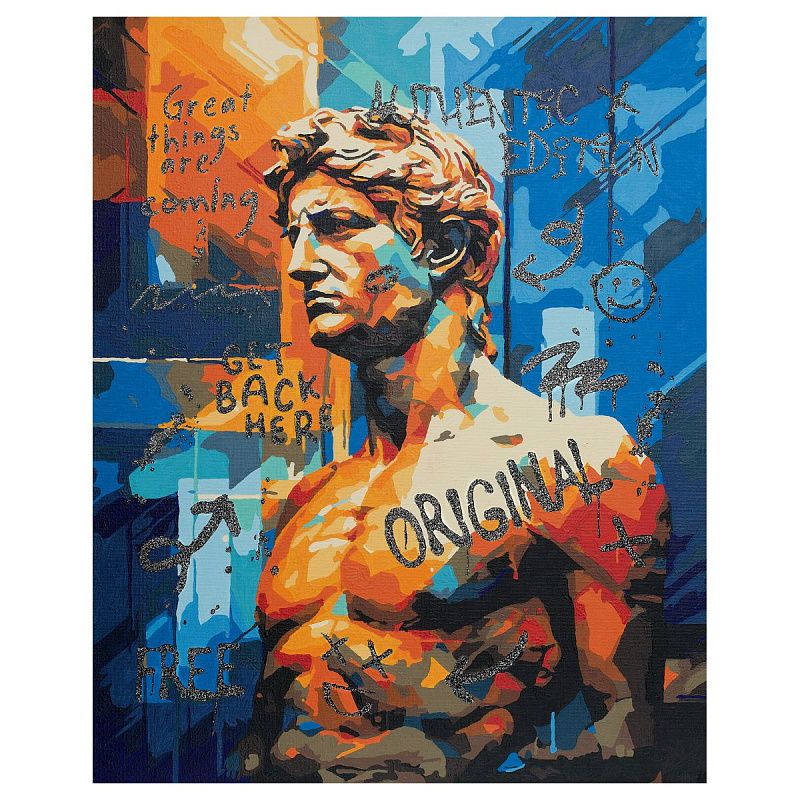 Картина по номерам на холсте с глиттером ТРИ СОВЫ "Арт", 40*50, с акриловыми красками и кистями