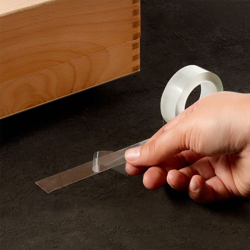 Клей-лента двусторонняя многоразовая OfficeSpace, 20мм*1мм*2м