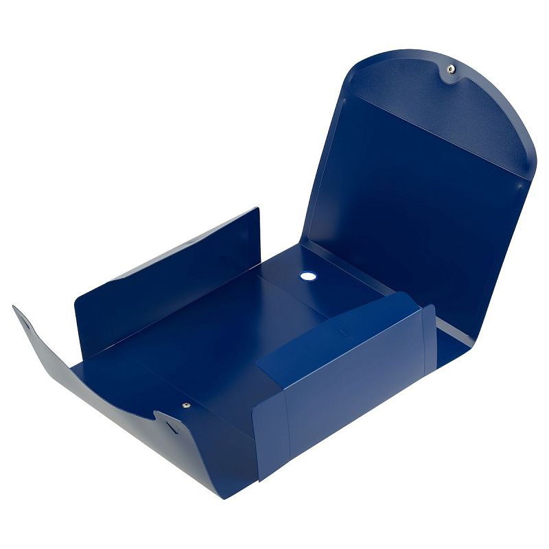 Короб архивный на кнопке OfficeSpace разборный, 100мм, пластик, 900мкм, синий 