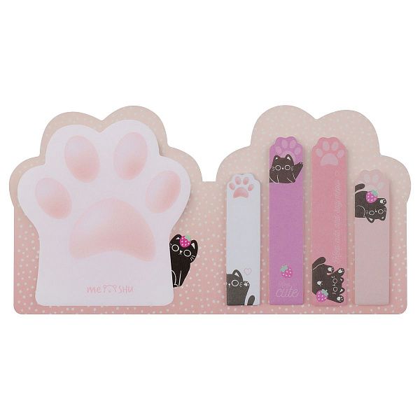 Флажки-закладки и самоклеящиеся блоки в наборе MESHU "Keep Cute", 20л*5 цветов, европодвес