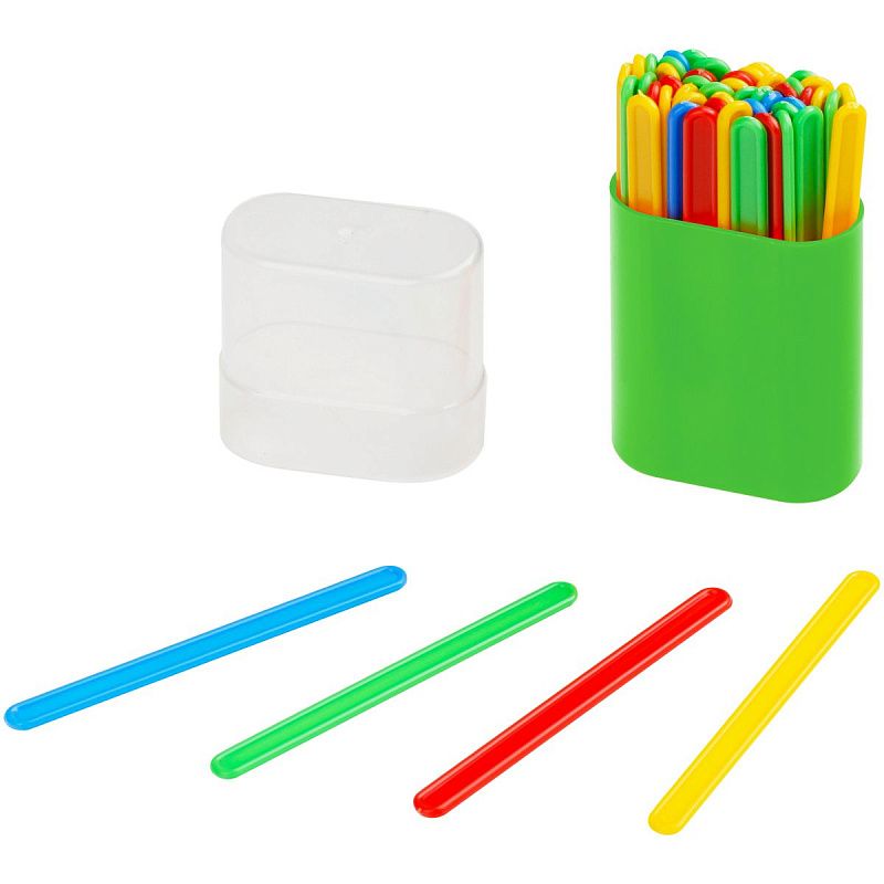 Набор счетных палочек СТАММ, 50шт. в пенале, ассорти 