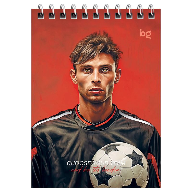 Блокнот А6 60л. на гребне BG "Нейросеть. Футбол"