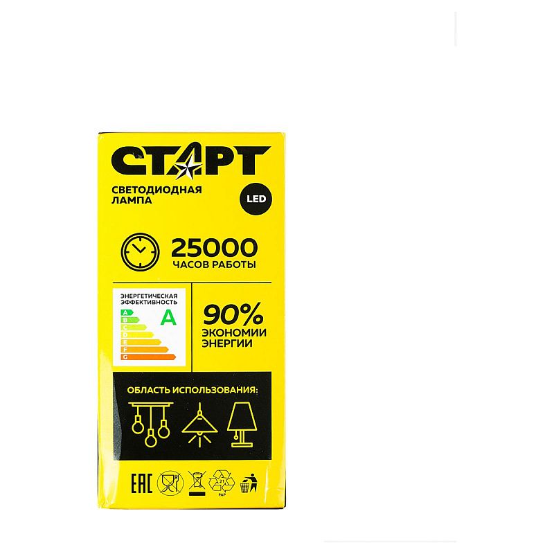 Лампа светодиодная Старт LED, серия "WS" 20W30, тип А "груша", E27, 2700К, теплый свет, 25000ч
