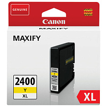 Картридж струйный CANON (PGI-2400XLY) iB4040/MB5040/MB5340, желтый, оригинальный, ресурс 1500 стр., 9276B001