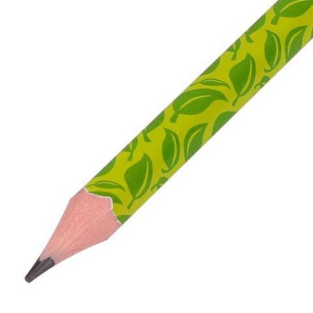 Карандаш чернографитный BRAUBERG "GREEN", 1 шт., HB, с ластиком, пластиковый, ассорти, 181746 