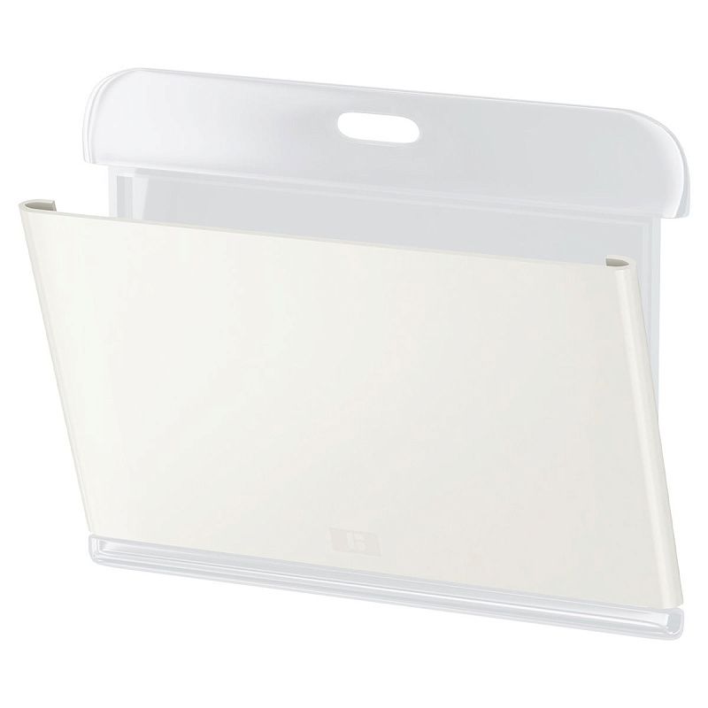 Бейдж горизонтальный Berlingo "ID 400", 55*85мм, светло-серый, без держателя