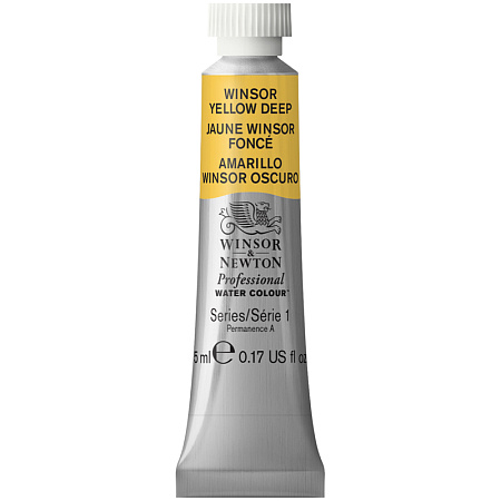 Акварель художественная Winsor&Newton "Professional", 5мл, туба, №731 желтый насыщенный