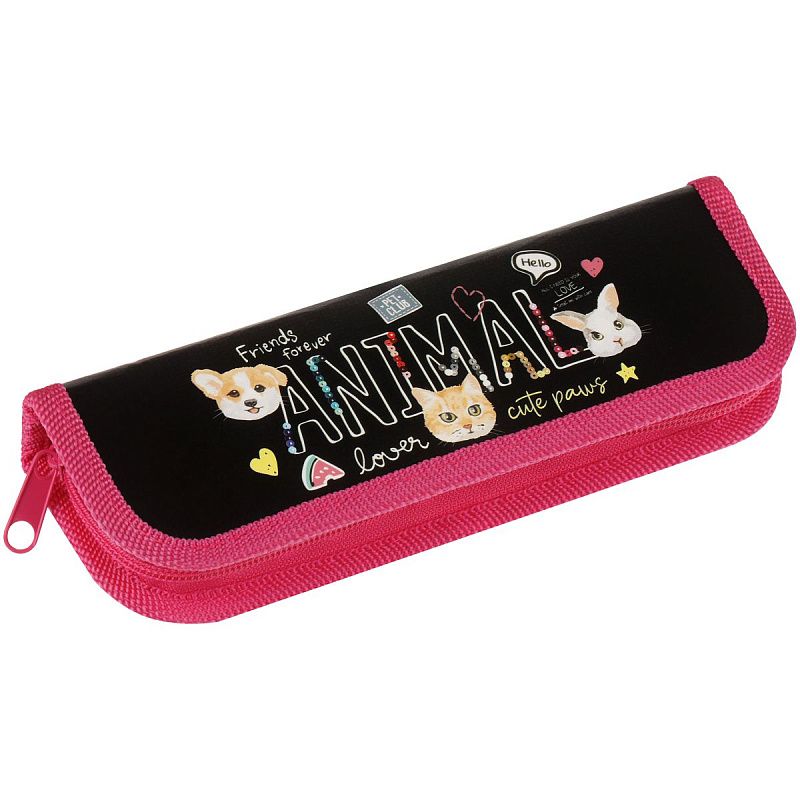 Пенал 1 отделение, 190*60 ArtSpace "Funny Cats", ламинированный картон 